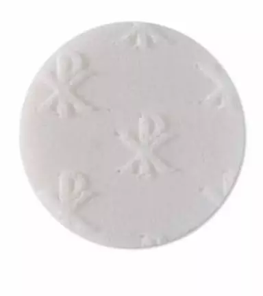 Pack of 250 - 1 1/8" All Over Cross - White Kyro - Peoples Altar Bread