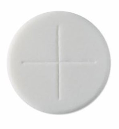 Pack of 50 - 2.75" Sealed Edge Single Cross White Priests Altar Bread