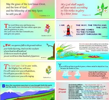 24 Assorted Evangelistic and Encouraging Bookmarks