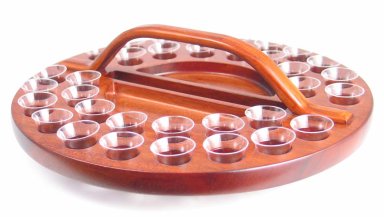 Communion Tray (Round) 32 cm x 10 cm - serves 34 (Glasses sold separately)