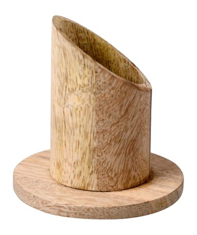 Natural Wood Coloured Candle Holder D 3 cm