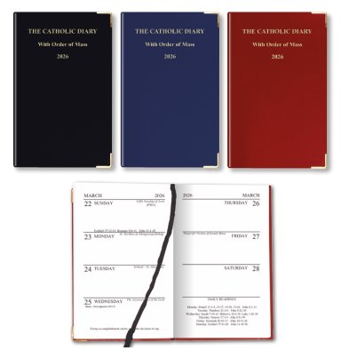 Red/Blue/Black 2026 Catholic Diary