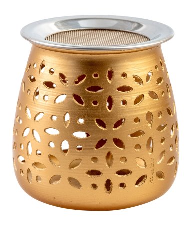 Gold Aluminium Incense Burner H 8 cm