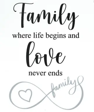 Family Love Ceramic Plaque
