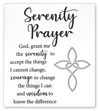 Serenity Prayer Ceramic Plaque