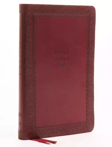 KJV, Thinline Bible, Standard Print, Leathersoft, Red, Indexed, Red Letter Edition, Comfort Print