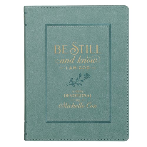 Devotional Be Still and Know Faux Leather Teal