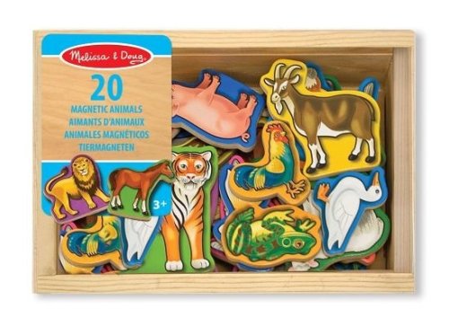 20 Wooden Animal Magnets in a Box - FSC-Certified Materials