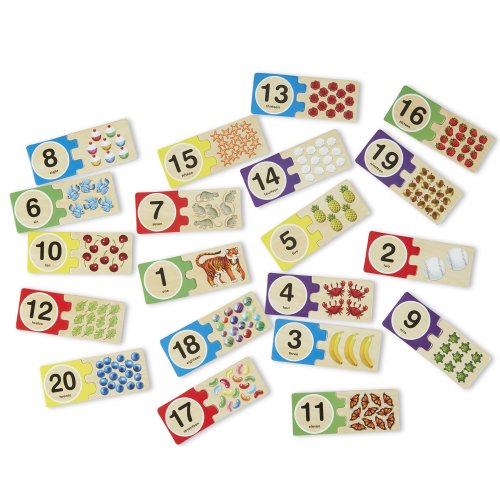 Self-Correcting Wooden Number Puzzles With Storage Box (40 pcs)