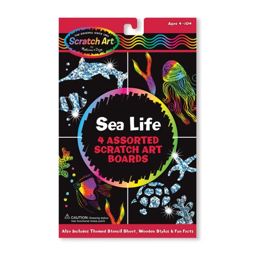 Scratch Art Sheets - Sea Life