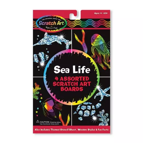 Scratch Art Sheets - Sea Life