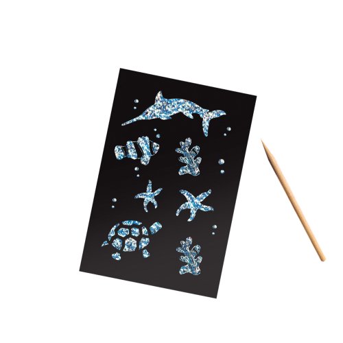 Scratch Art Sheets - Sea Life