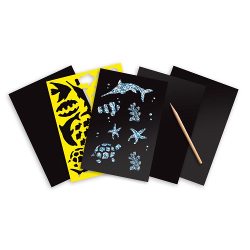 Scratch Art Sheets - Sea Life