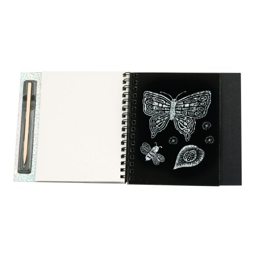 Scratch Art Doodle Pad With 16 Scratch-Art Boards and Wooden Stylus - FSC-Certified Materials