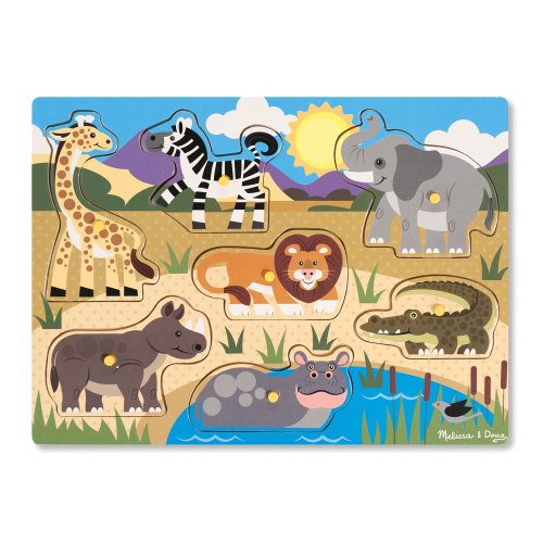 Safari Wooden Peg Puzzle (7 pcs)