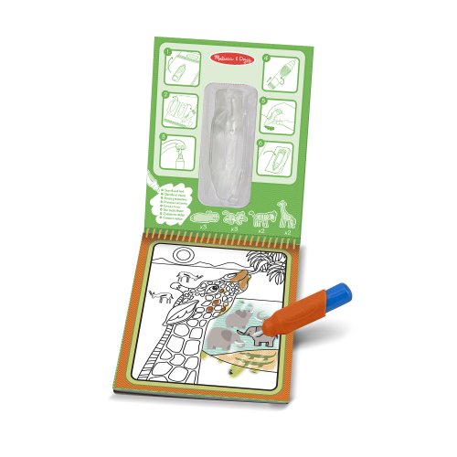 On the Go Water Wow! Reusable Water-Reveal Activity Pad - Safari - FSC-Certified Materials