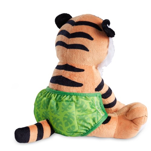 Baby Tiger Plush Stuffed Animal with Pacifier, Diaper, Baby Bottle