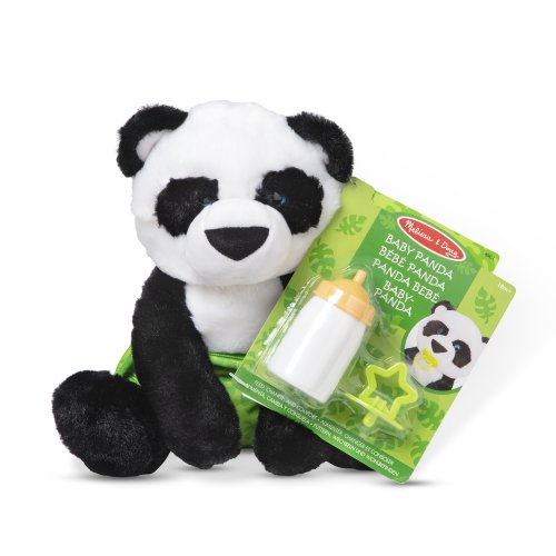 Baby Panda Plush Stuffed Animal with Pacifier, Diaper, Baby Bottle