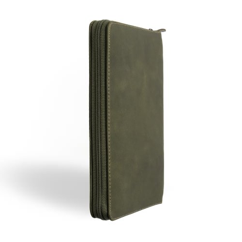 CSB Personal Size Bible, Holman Handcrafted Collection, Zipper Closure, Marbled Olive Premium Calfskin