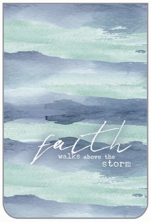 Prayer Bookmark-Faith Walks Above The Storm (Magnetic w/3 Ribbons)