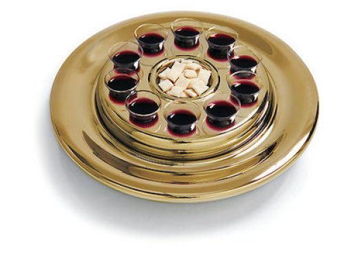Communion-RemembranceWare-BrassTone Bread Plate Insert For Small Group Communion