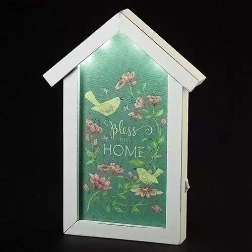 Plaque-Bless This Home-Lighted (11"H)