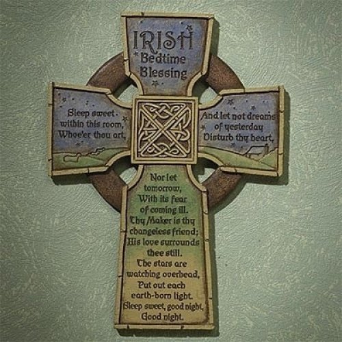 Wall Cross-Irish Bedtime Blessing (6 1/4" x 8 1/2")