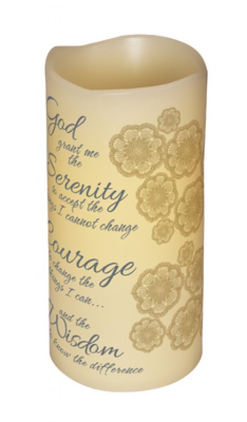 Serenity Prayer LED Candle