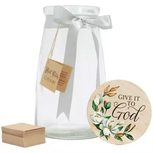 Heartnote Jar-Give It To God w/50 Prayer Cards (8.25"H x 4.5"D)