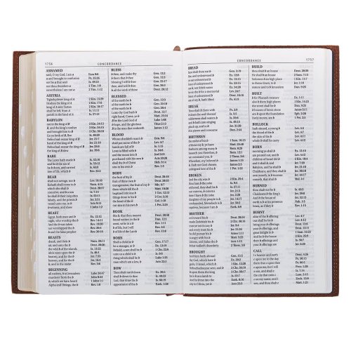KJV Bible Giant Print Standard-size Full-grain Leather, Dark Brown