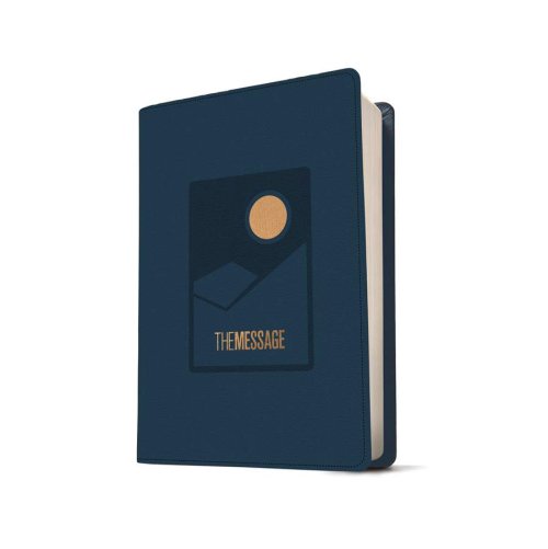 The Message Bible, Deluxe Gift Edition, Bible, Blue, Imitation Leather, Large Print, Presentation Page, Maps, Ribbon Marker