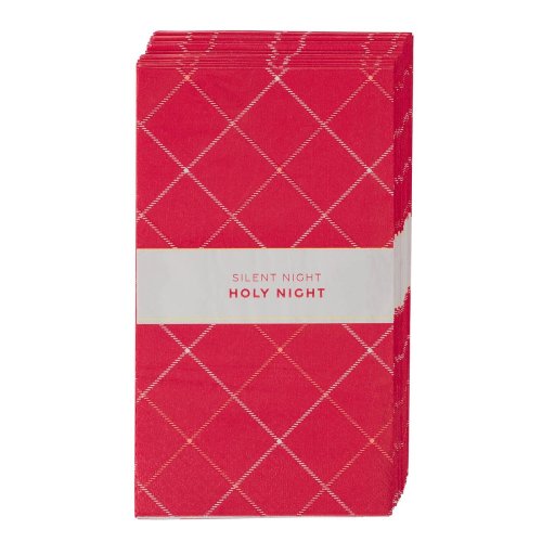 Dinner Napkin Paper 12pc Silent Night Plaid