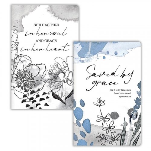 Notebook Set-Saved By Grace (Set Of 2)