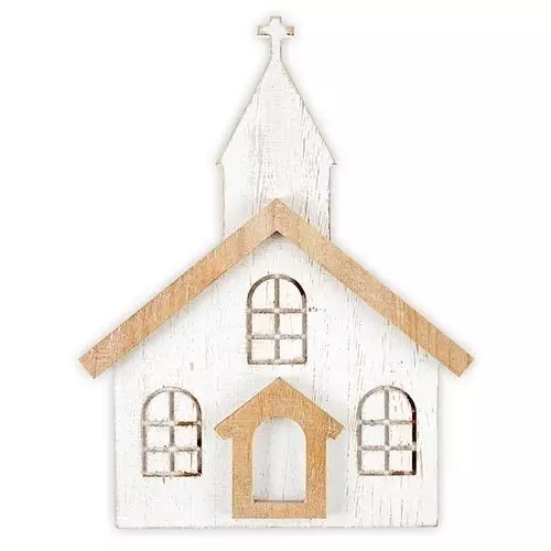 Wall Plaque-Country Church (10.43" x 13.58")