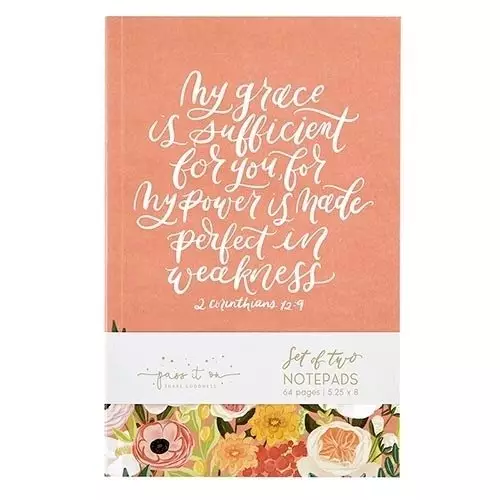 Notebook Set-My Grace Is Sufficient/Make People Feel Loved Today (Set Of 2)