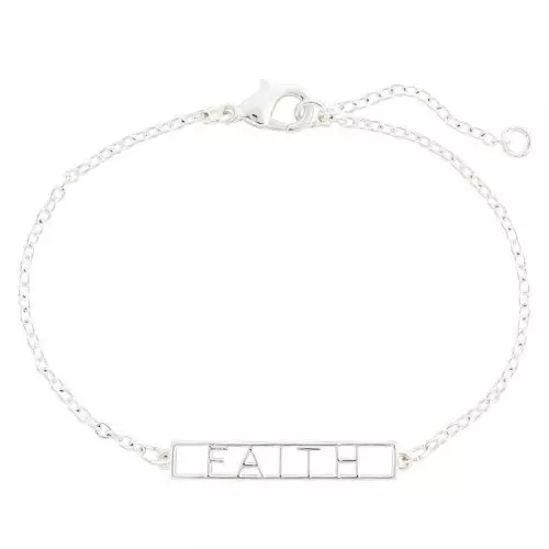 Bracelet-Kingdom Words-Faith-Silver Plate