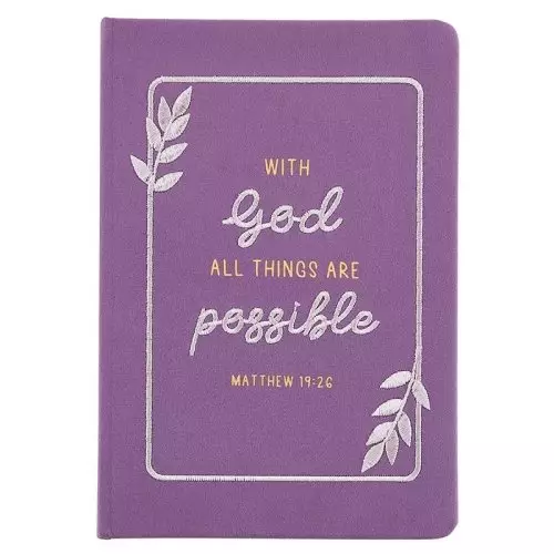 Journal-Embroidered-All Things Are Possible (5.75" x 8.375")