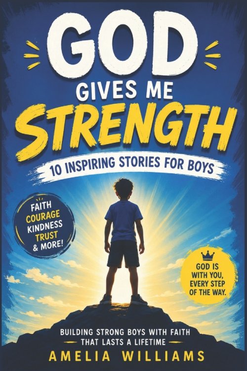 GOD GIVES ME STRENGTH: An Empowering Christian Gift Book for Boys Ages 8-12 to Build Faith, Confidence, and a Courageous Heart