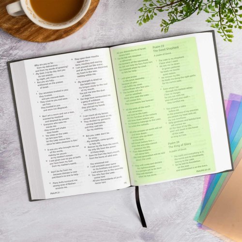 CSB Grace Bible, Charcoal Cloth Over Board (Dyslexia Friendly)
