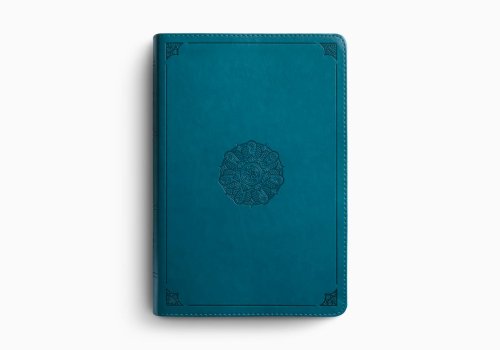 ESV Giant Print Personal Size Bible, Red Letter (TruTone, Deep Teal, Emblem Design)