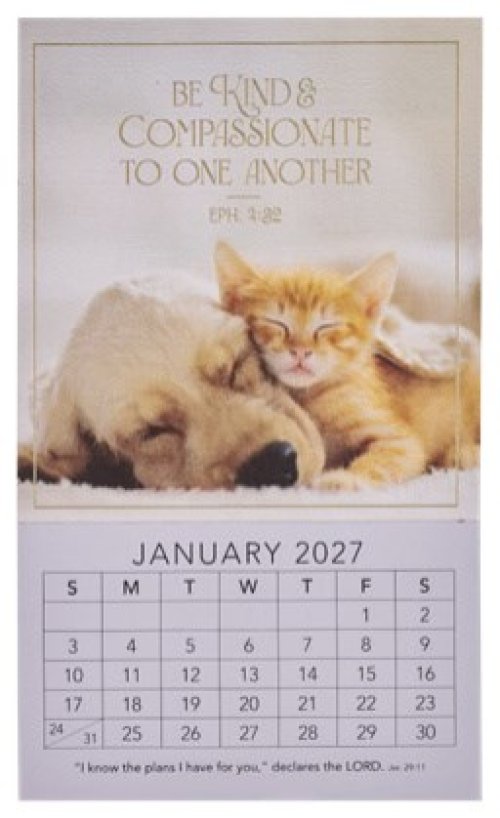 2027 Mini Magnetic Calendar Be Kind & Compassionate Eph. 4:32