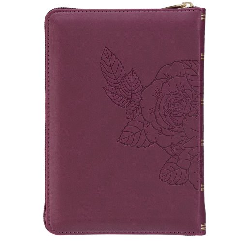 KJV Bible Compact Faux Leather, Merlot w/zipper