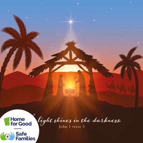 Stable Scene Charity Christmas Cards - Pack of 10 (Home For Good)