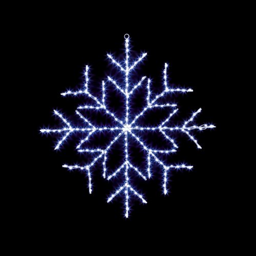 61 x 61cm Twinkling Flexibrights Snowflake with Timer in Bright White