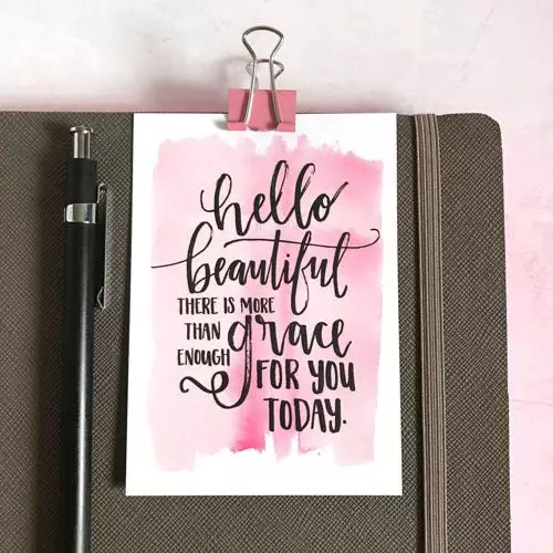 'Hello Beautiful' Mini Card
