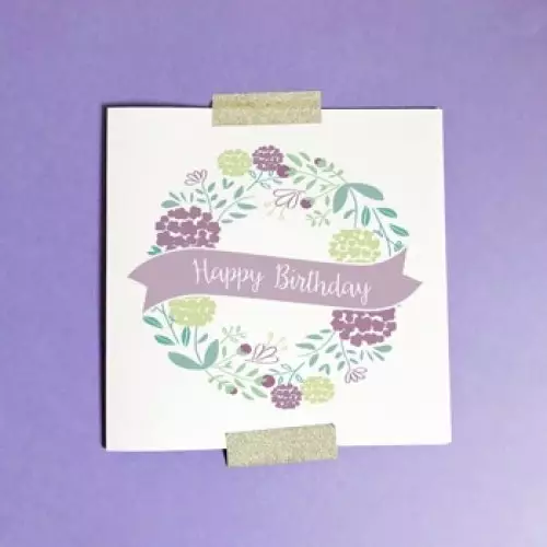 Happy Birthday (Purple) Single Card