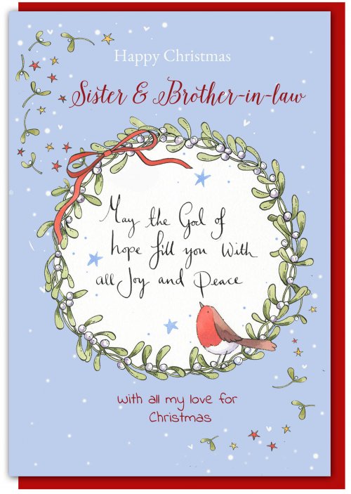 Sister & Brother-in-law Christian Christmas Card