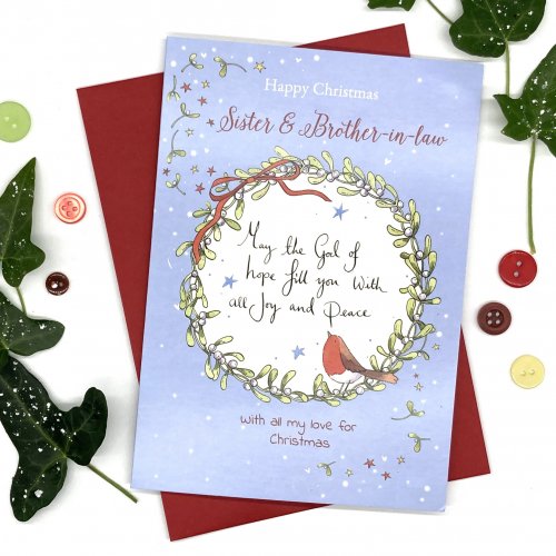 Sister & Brother-in-law Christian Christmas Card