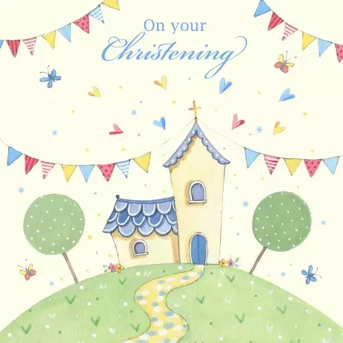 Church Christening Single Card