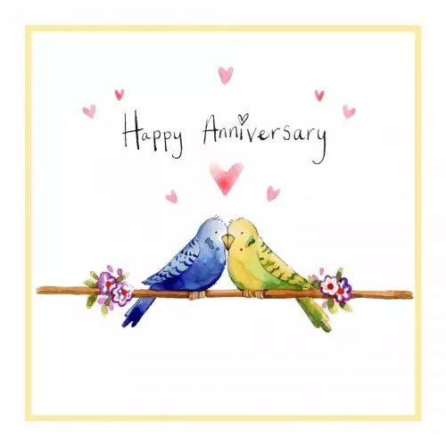 Anniversary Birds Single Card